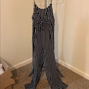 Black and white striped jumper